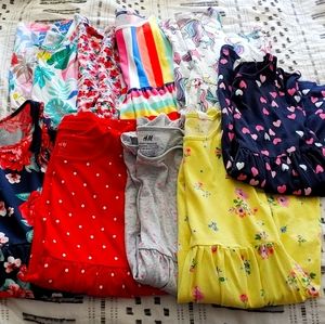 Lot of 9 girls H&M dresses size 6-8